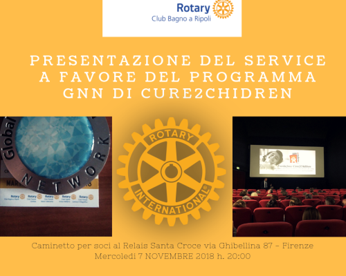 Novembre 2018 service in interclub a favore di Cure2children spettacolo Il ciclone 20 anni dopo